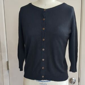 Black Button-Up Cardigan